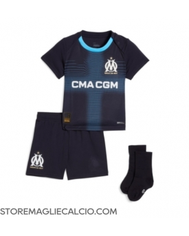 Olympique de Marseille Maglia Gara Trasferta Repliche 2025-26 Bambino Maniche Corte